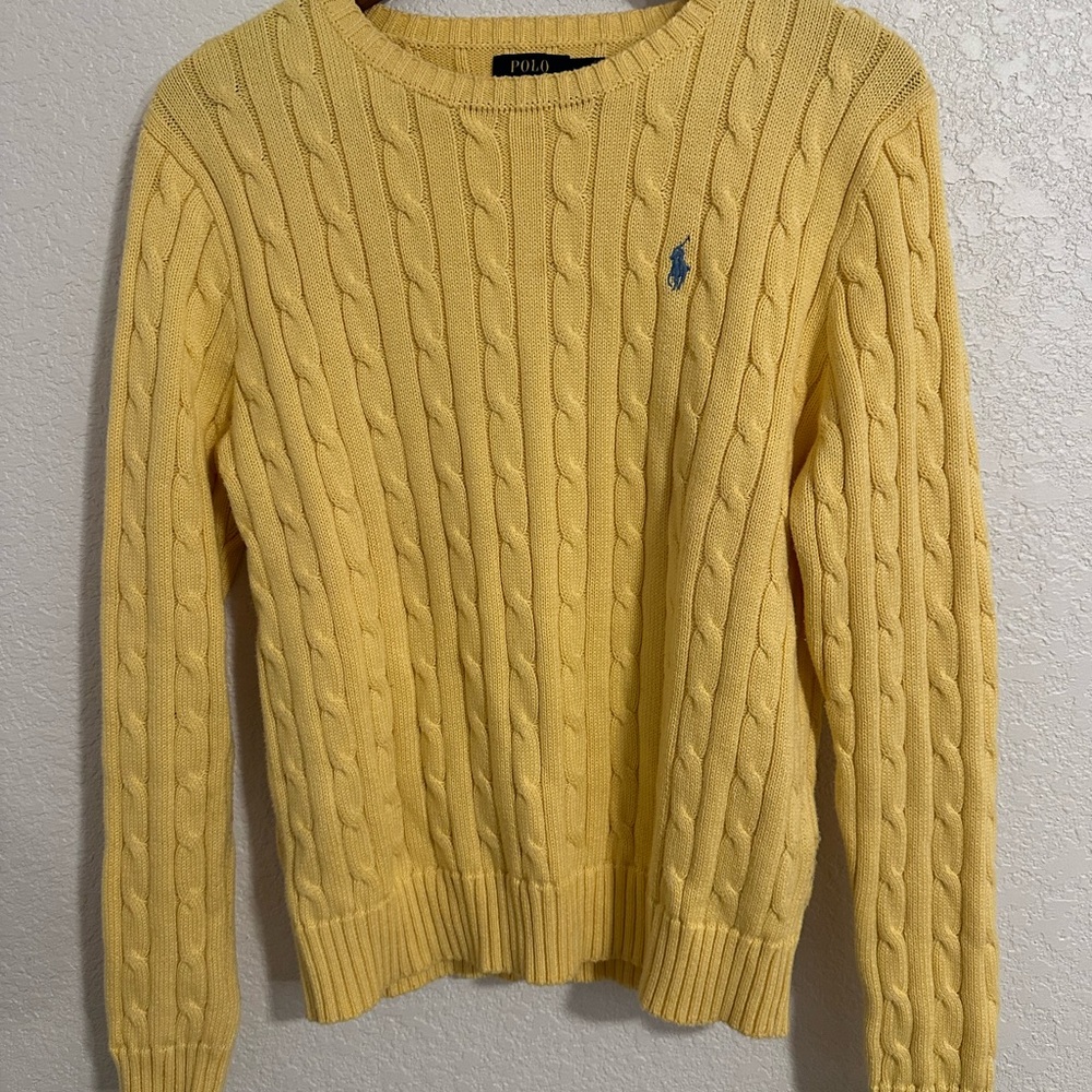 Ralph Lauren Sunny Yellow Cable Knit Sweater